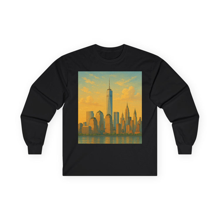 Skyline Art Long Sleeve Tee | Unique Gift, Casual Wear, Everyday Style, Art Lover&