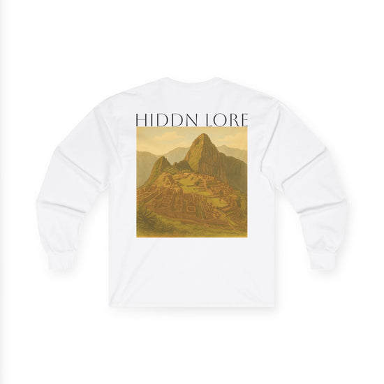 Machu Picchu Inspired Long Sleeve Tee, Travel Apparel, Adventure Shirt, Gift for Travelers, Hiking Clothing, Vintage Style Tee