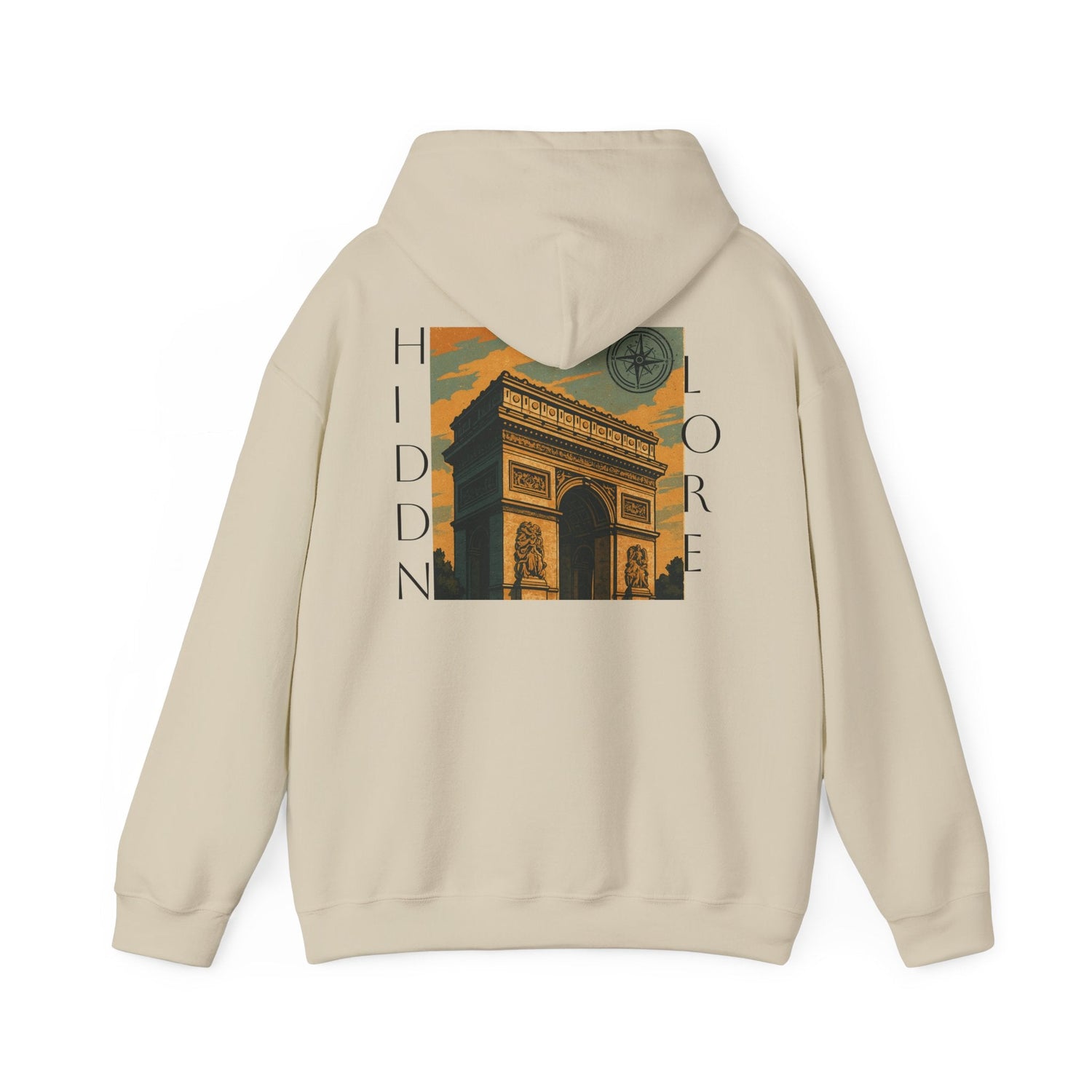Artistic Hooded Sweatshirt, Cozy Unisex Hoodie, Perfect for Casual Wear, Travel - Inspired Apparel, Everyday Comfort - HIDDN LORE