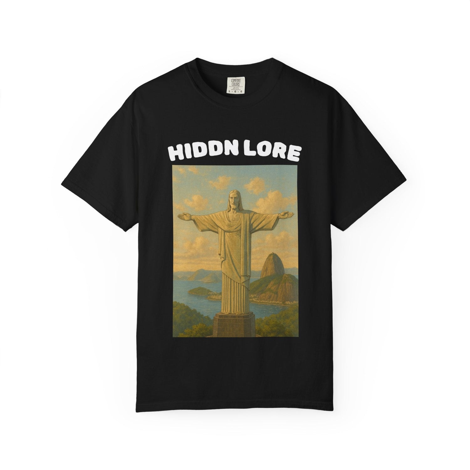 Christ the Redeemer T-Shirt with Hidden Lore Design, Casual Unisex Tee, Vacation Souvenir Shirt, Gift for Travelers, Faith - Inspired Apparel - HIDDN LORE