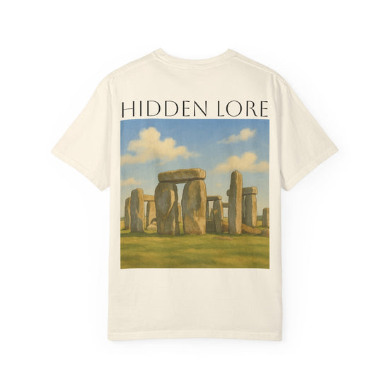 Hidden Lore Unisex Garment - Dyed T-shirt, Vintage Vibe Tee, Great for Casual Outings, Gift for History Lovers, Unique Stonehenge Design - HIDDN LORE