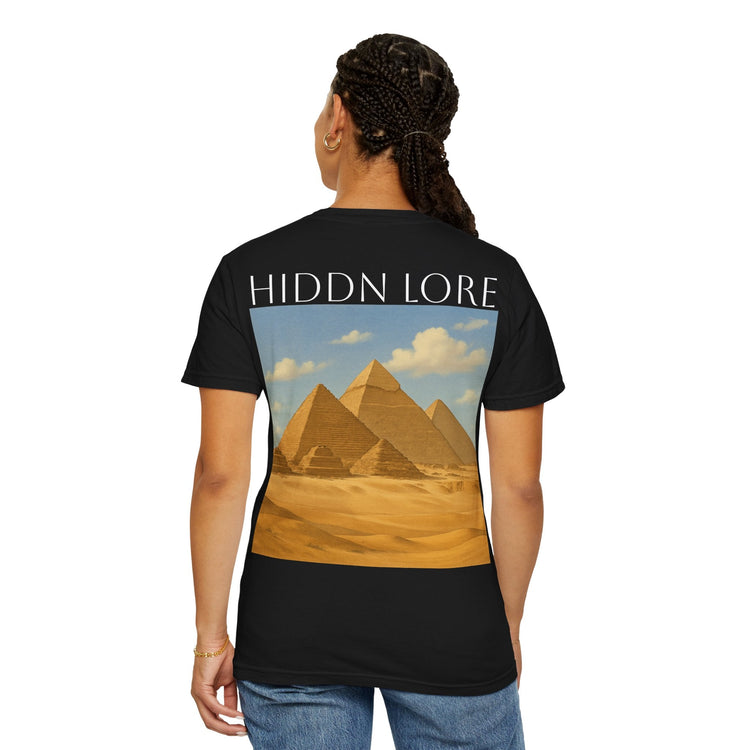 Mystical Pyramids Graphic Tee, Casual Unisex T-Shirt, Gift for Travelers, History Lover Apparel, Unique Fashion Statement, Comfortable [...] - HIDDN LORE