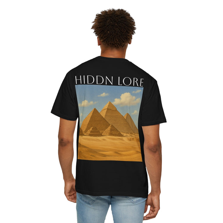Mystical Pyramids Graphic Tee, Casual Unisex T-Shirt, Gift for Travelers, History Lover Apparel, Unique Fashion Statement, Comfortable [...] - HIDDN LORE