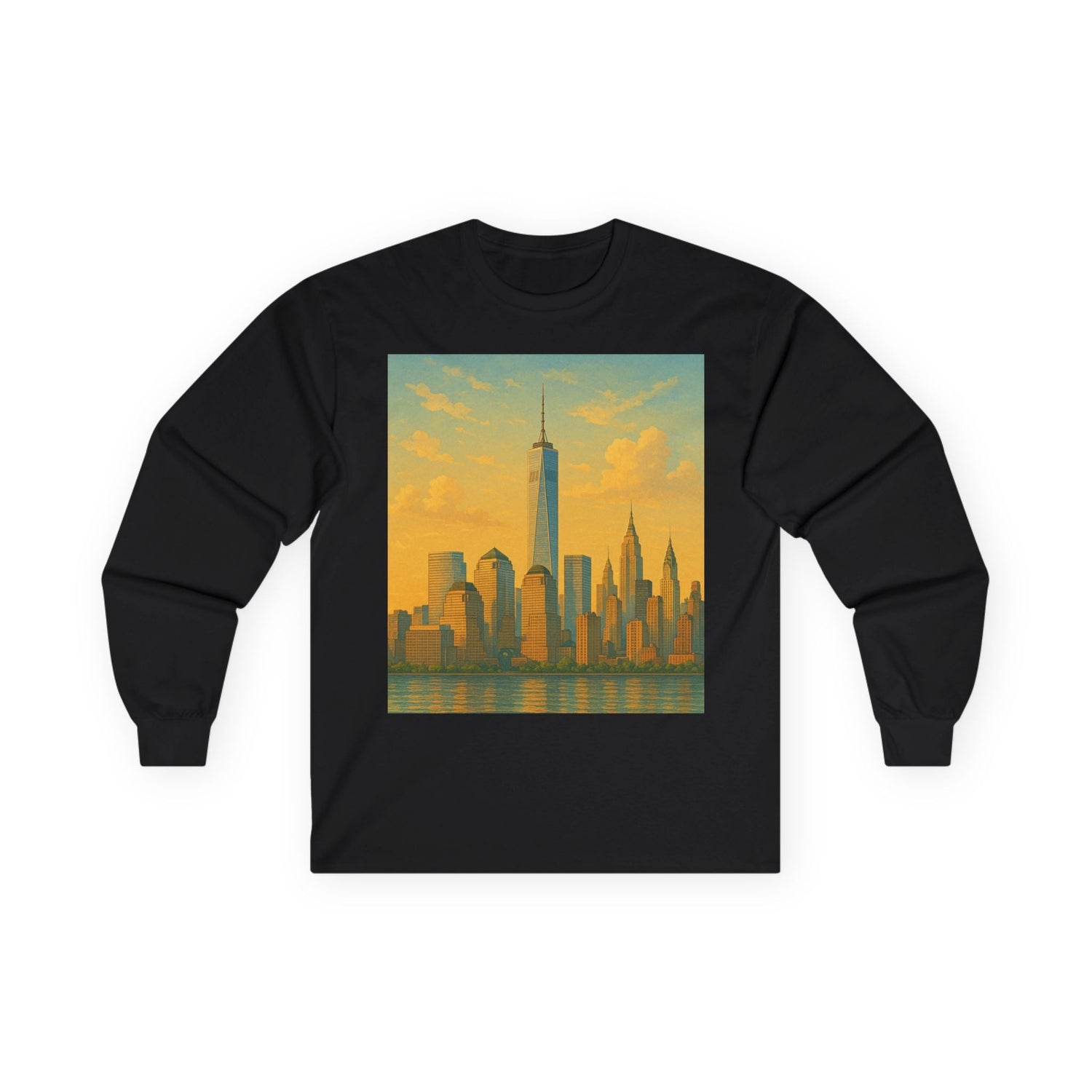 Skyline Art Long Sleeve Tee | Unique Gift, Casual Wear, Everyday Style, Art Lover&