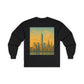 Skyline Art Long Sleeve Tee | Unique Gift, Casual Wear, Everyday Style, Art Lover&